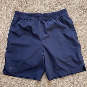 Fabletics Shorts Mens Small Navy Blue Fundamental Lined Performance Gym Sport 7"